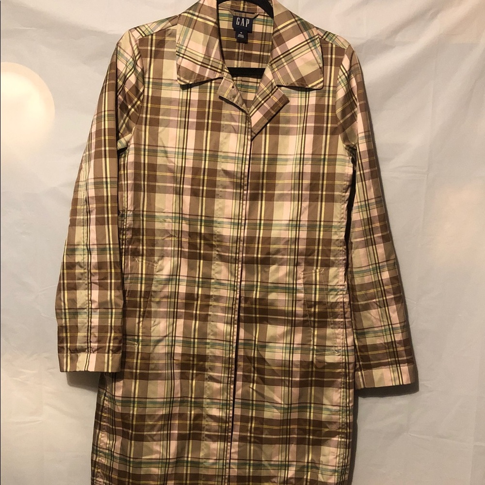 GAP Multicolor Plaid Coat